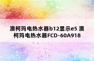 澳柯玛电热水器b12显示e5 澳柯玛电热水器FCD-60A918